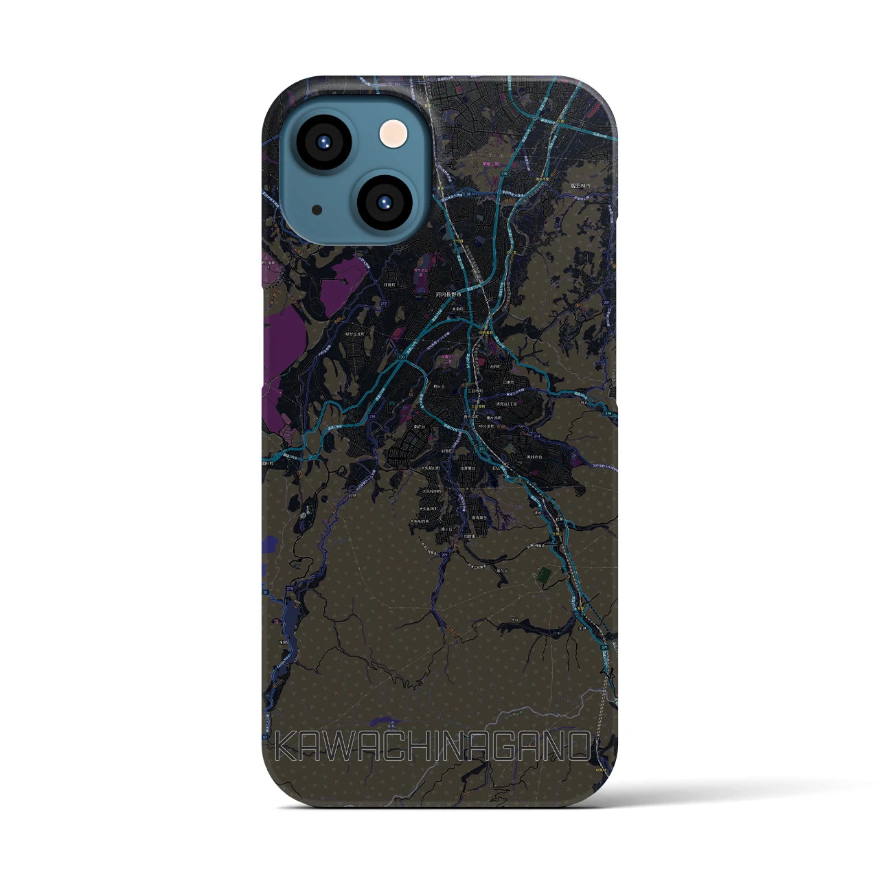 【河内長野(大阪府)】地図柄iPhoneケース(バックカバータイプ)