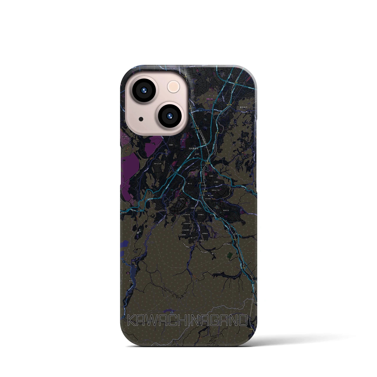 【河内長野(大阪府)】地図柄iPhoneケース(バックカバータイプ)