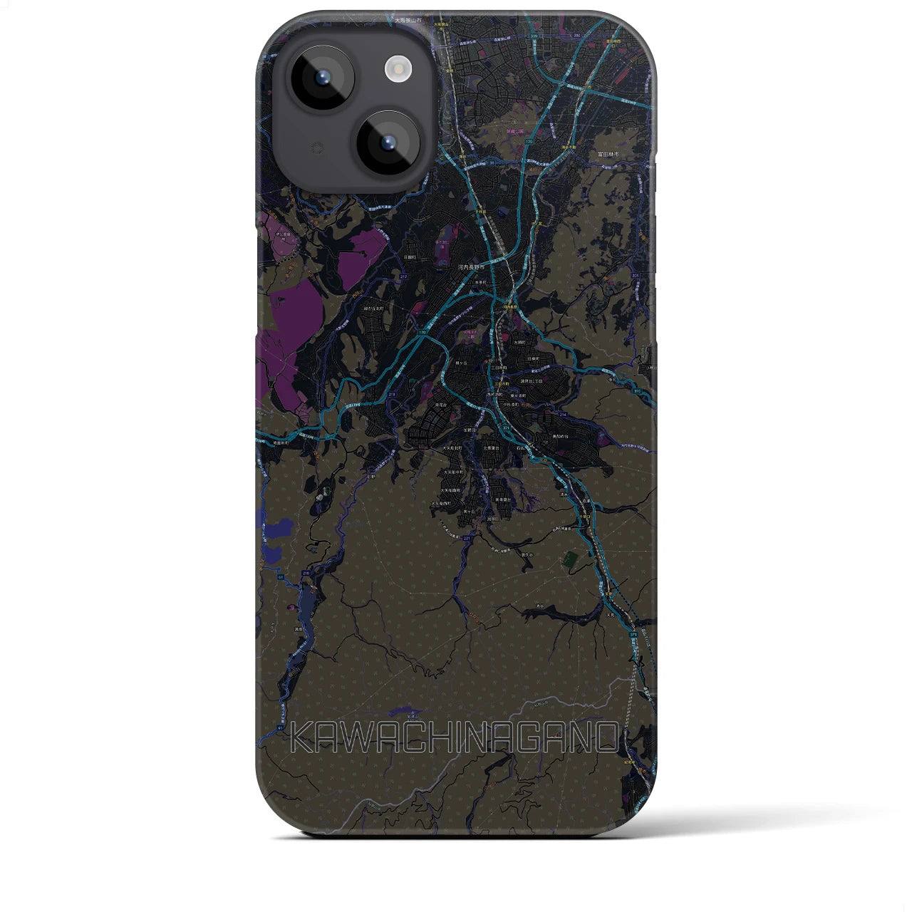 【河内長野(大阪府)】地図柄iPhoneケース(バックカバータイプ)