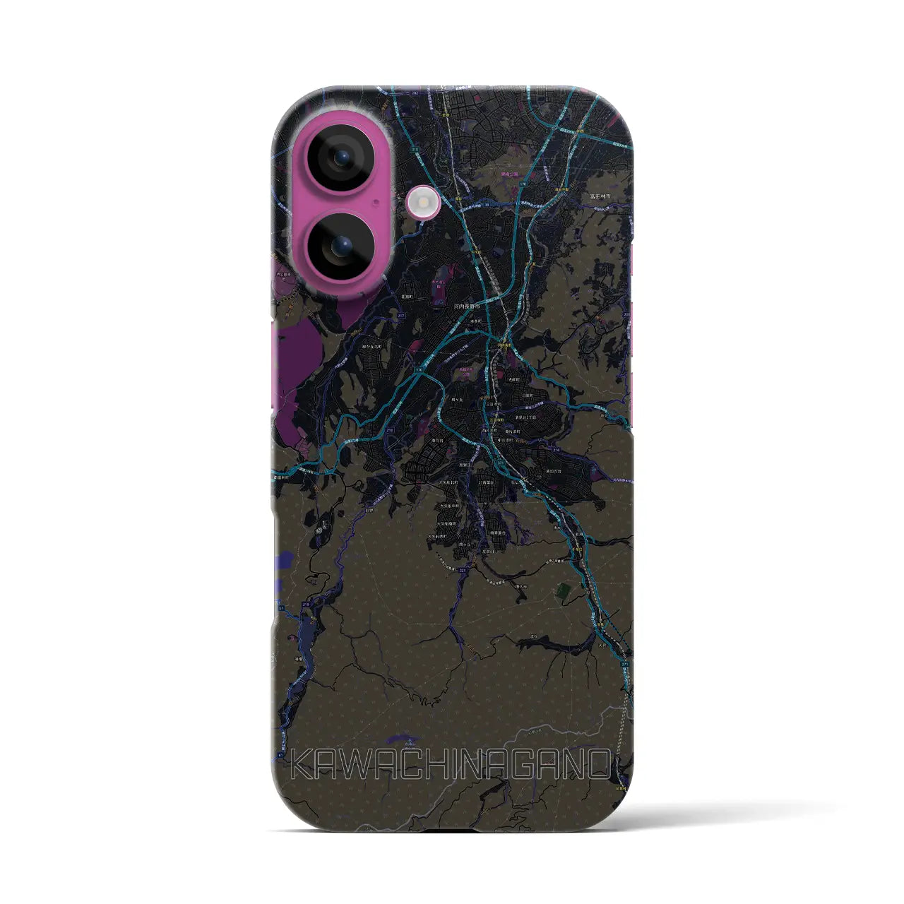 【河内長野(大阪府)】地図柄iPhoneケース(バックカバータイプ)