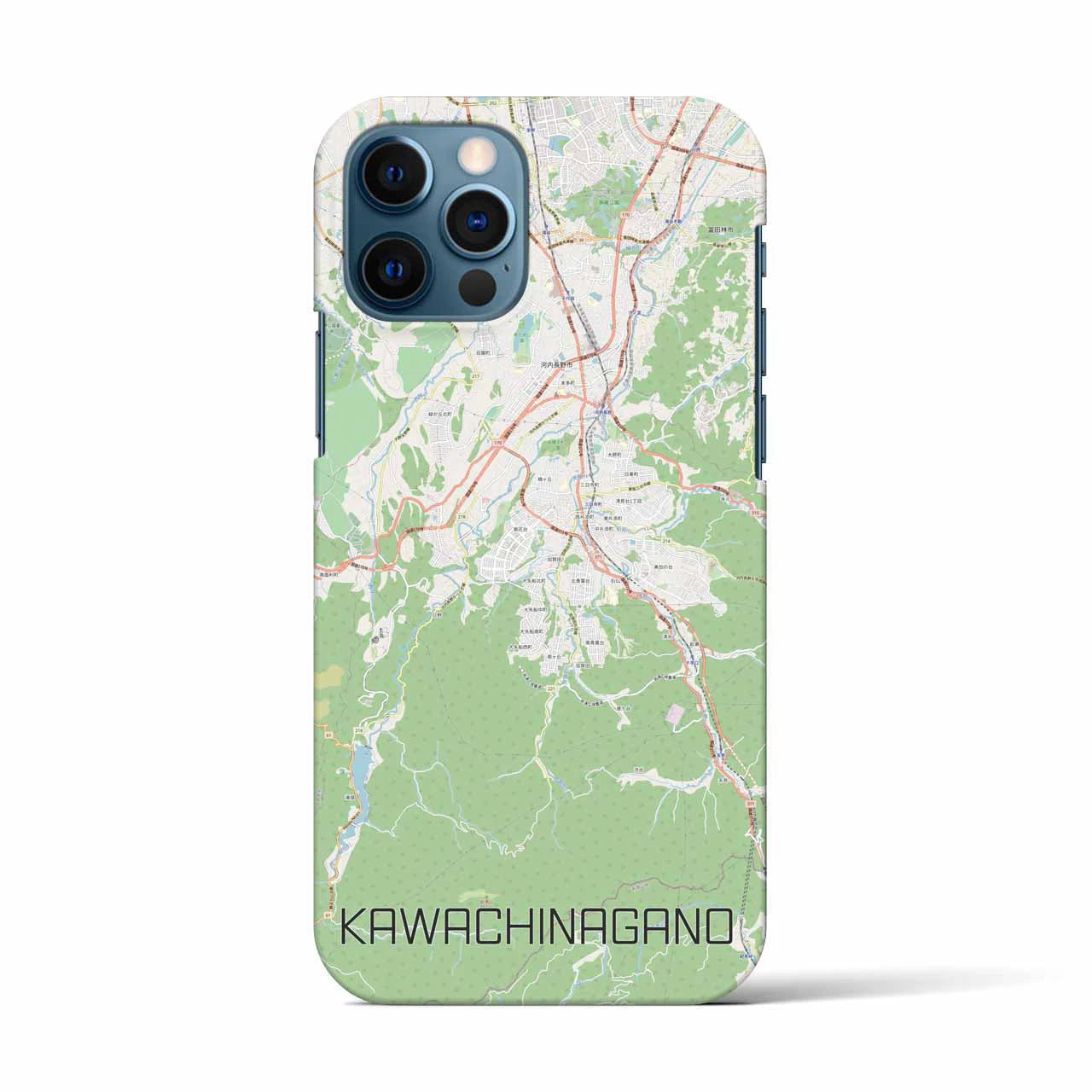 【河内長野(大阪府)】地図柄iPhoneケース(バックカバータイプ)