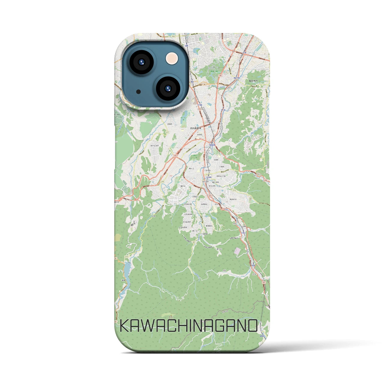 【河内長野(大阪府)】地図柄iPhoneケース(バックカバータイプ)