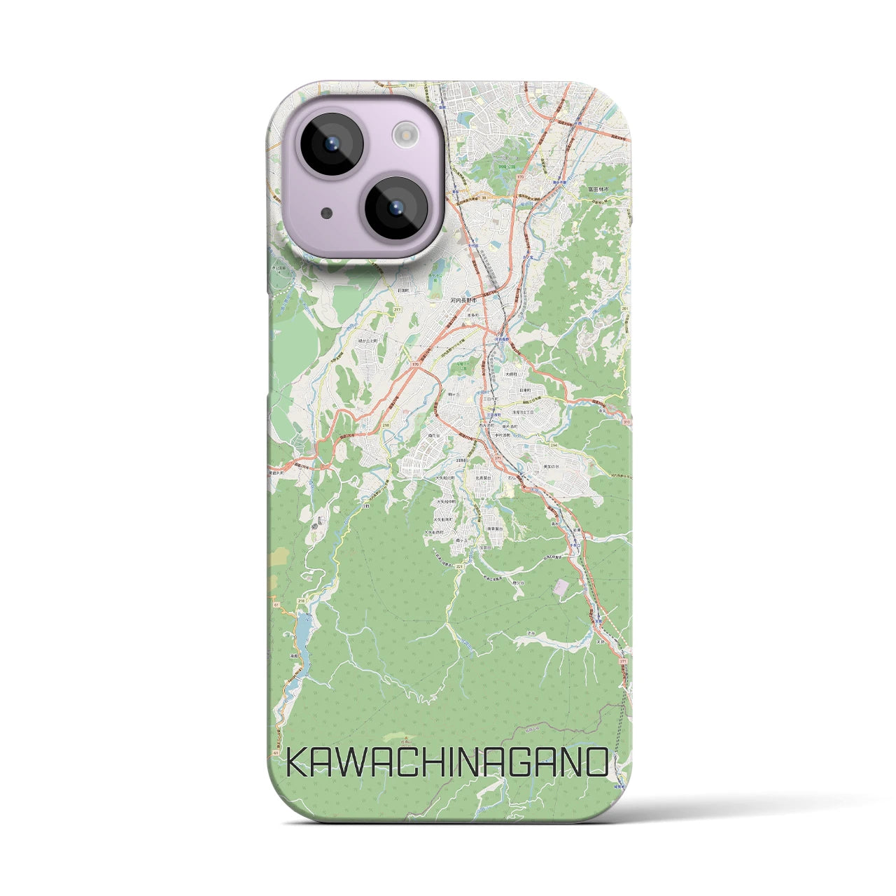 【河内長野(大阪府)】地図柄iPhoneケース(バックカバータイプ)