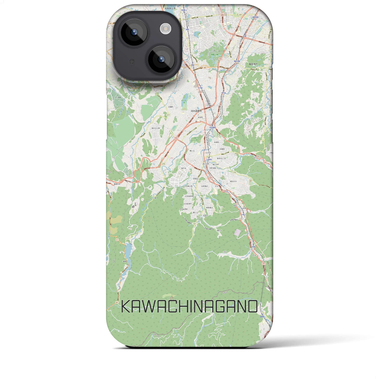 【河内長野(大阪府)】地図柄iPhoneケース(バックカバータイプ)
