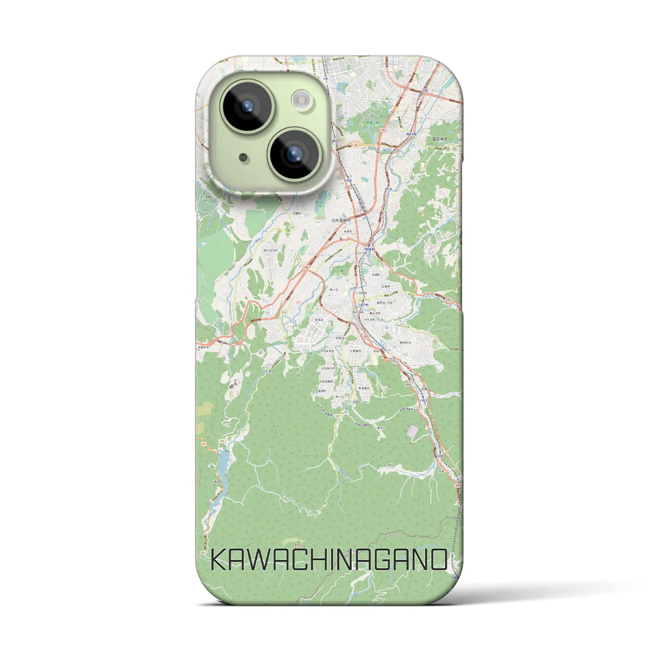 【河内長野(大阪府)】地図柄iPhoneケース(バックカバータイプ)