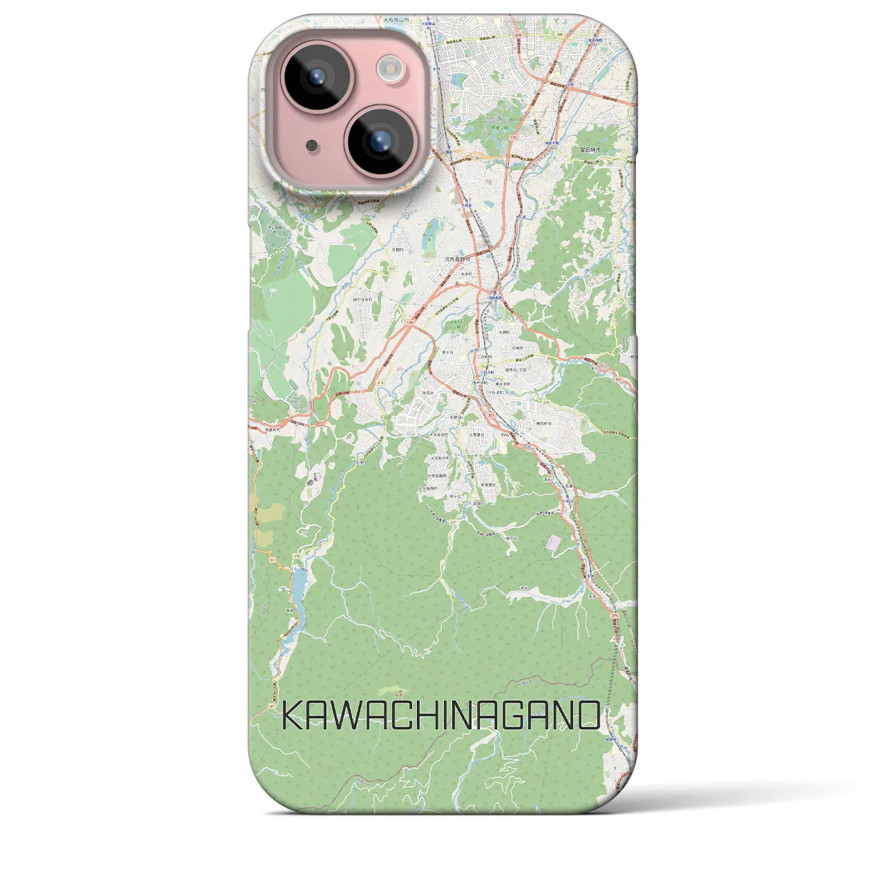 【河内長野(大阪府)】地図柄iPhoneケース(バックカバータイプ)