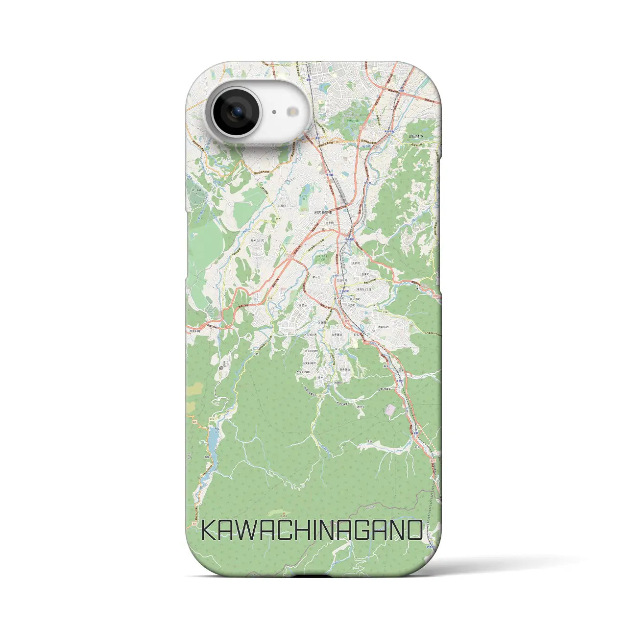 【河内長野(大阪府)】地図柄iPhoneケース(バックカバータイプ)