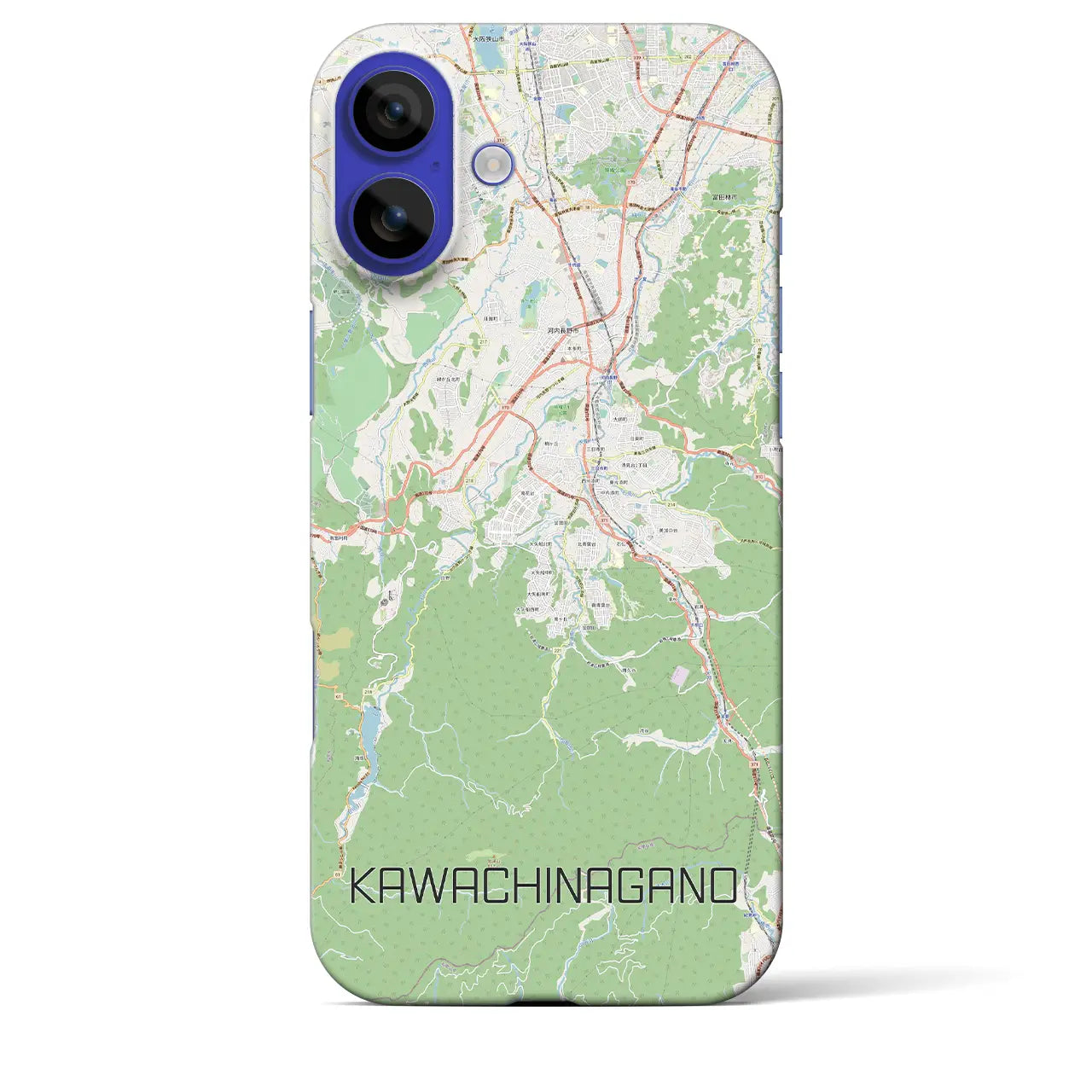 【河内長野(大阪府)】地図柄iPhoneケース(バックカバータイプ)