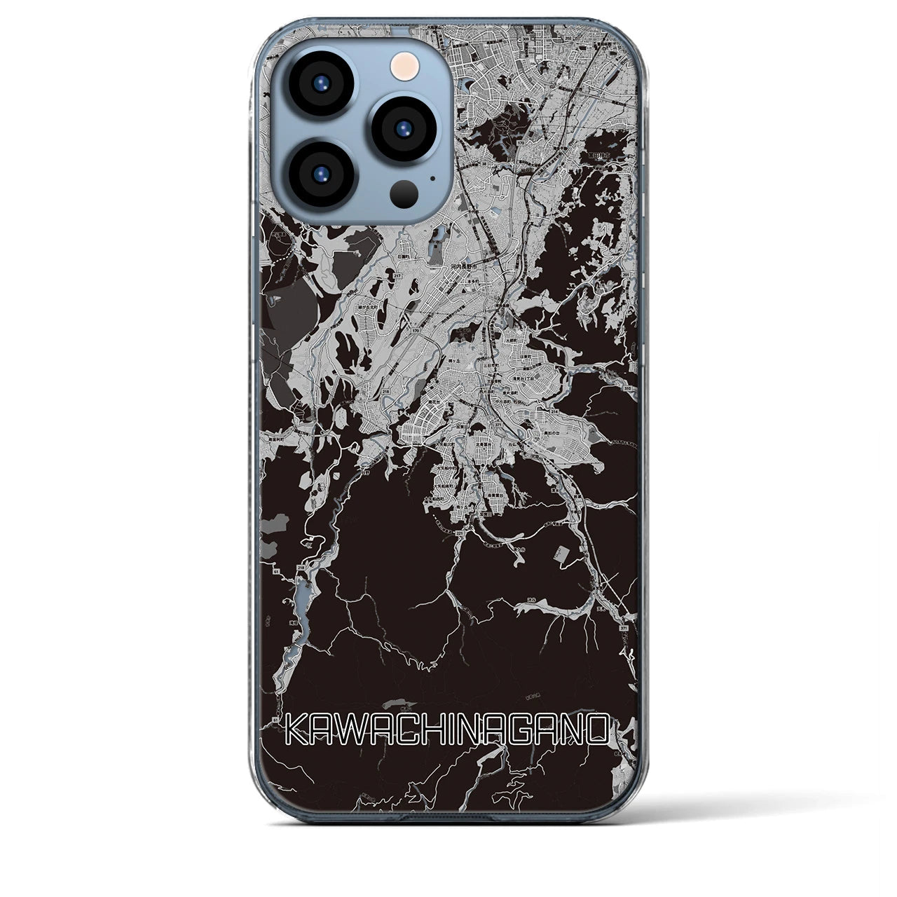 【河内長野(大阪府)】地図柄iPhoneケース(クリアタイプ)