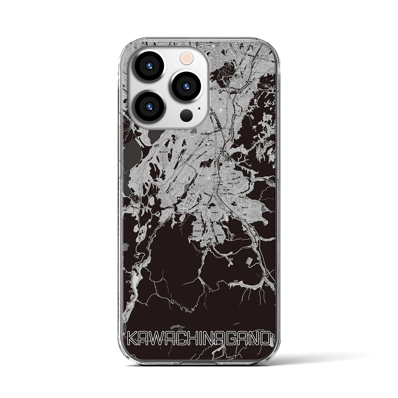 【河内長野(大阪府)】地図柄iPhoneケース(クリアタイプ)