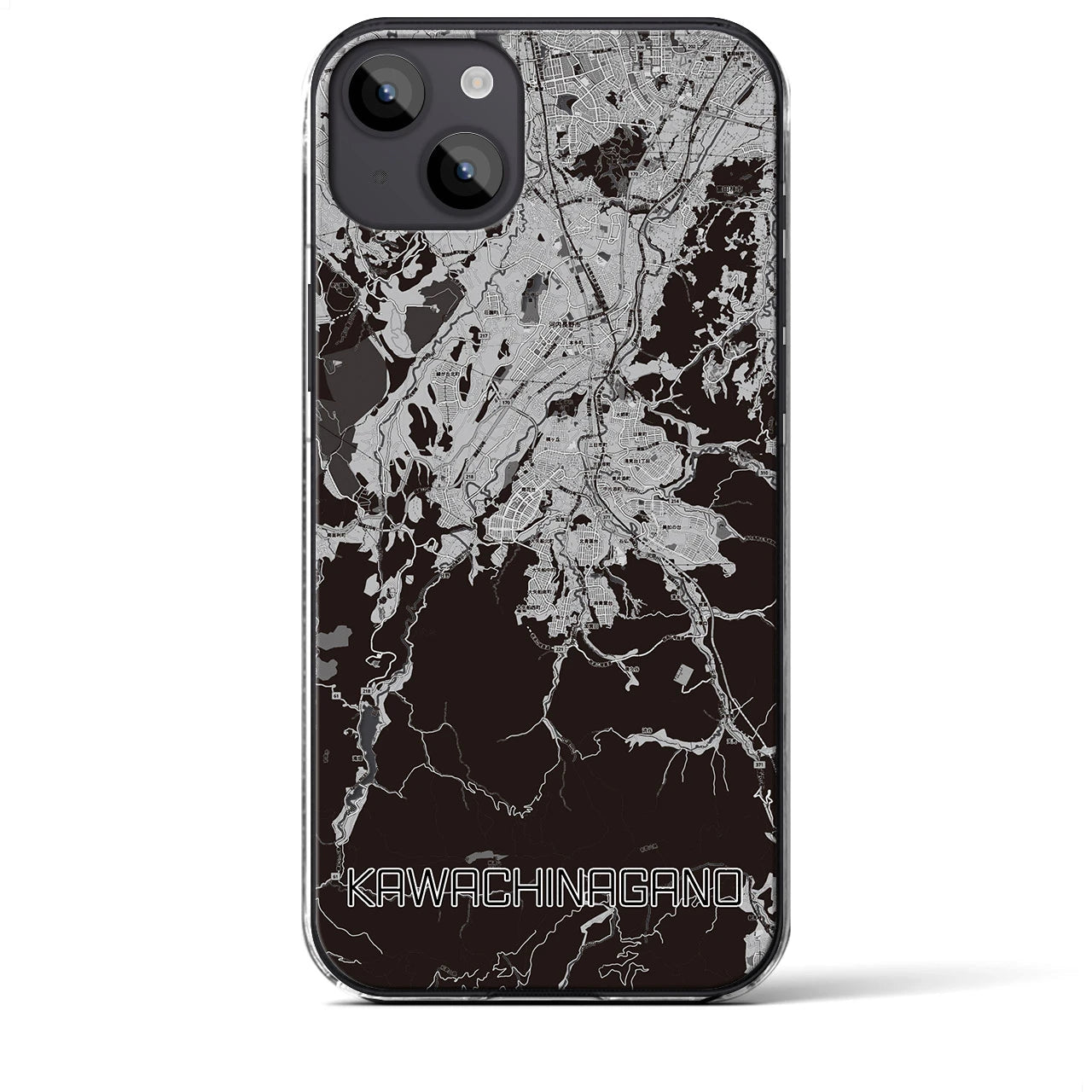 【河内長野(大阪府)】地図柄iPhoneケース(クリアタイプ)