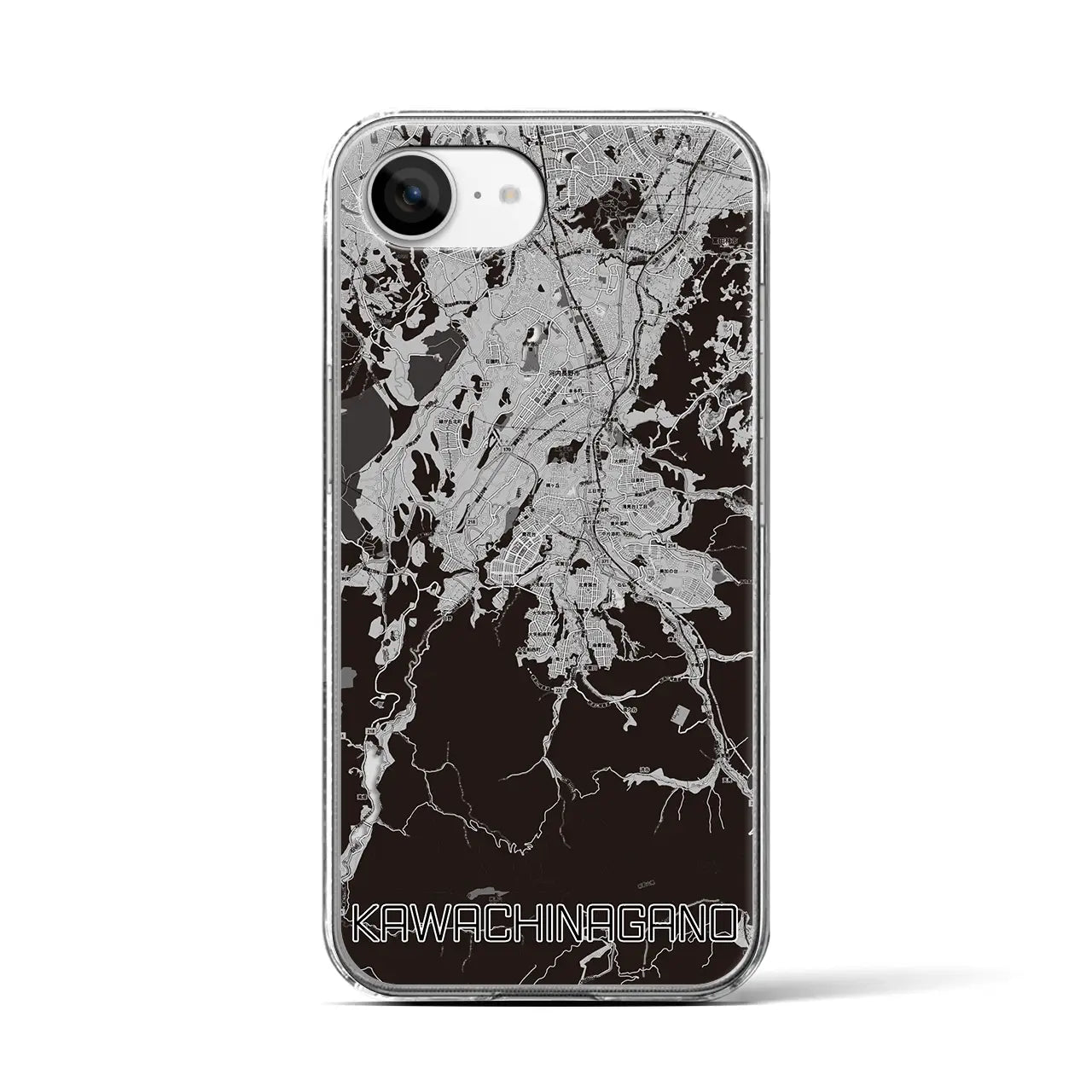 【河内長野(大阪府)】地図柄iPhoneケース(クリアタイプ)