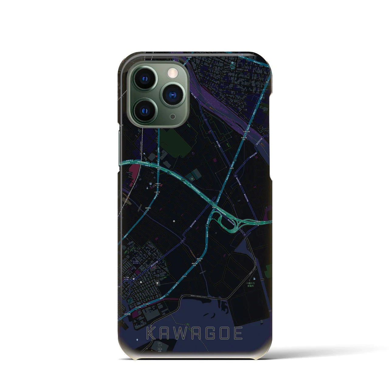 【川越(三重県)】地図柄iPhoneケース(バックカバータイプ)