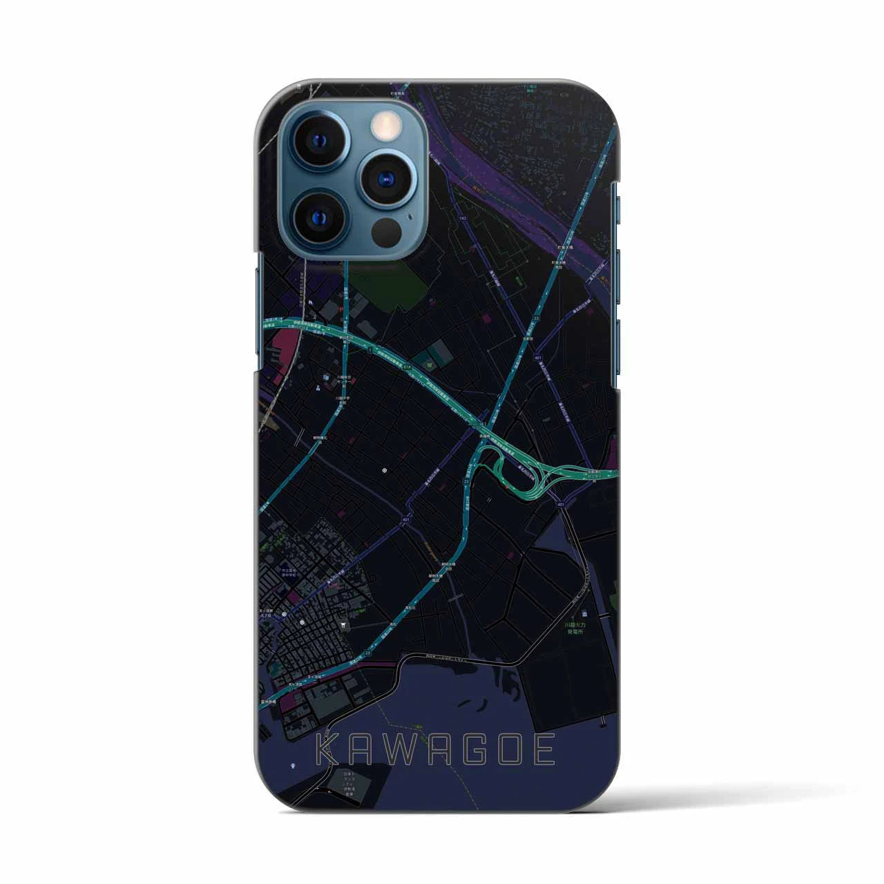【川越(三重県)】地図柄iPhoneケース(バックカバータイプ)