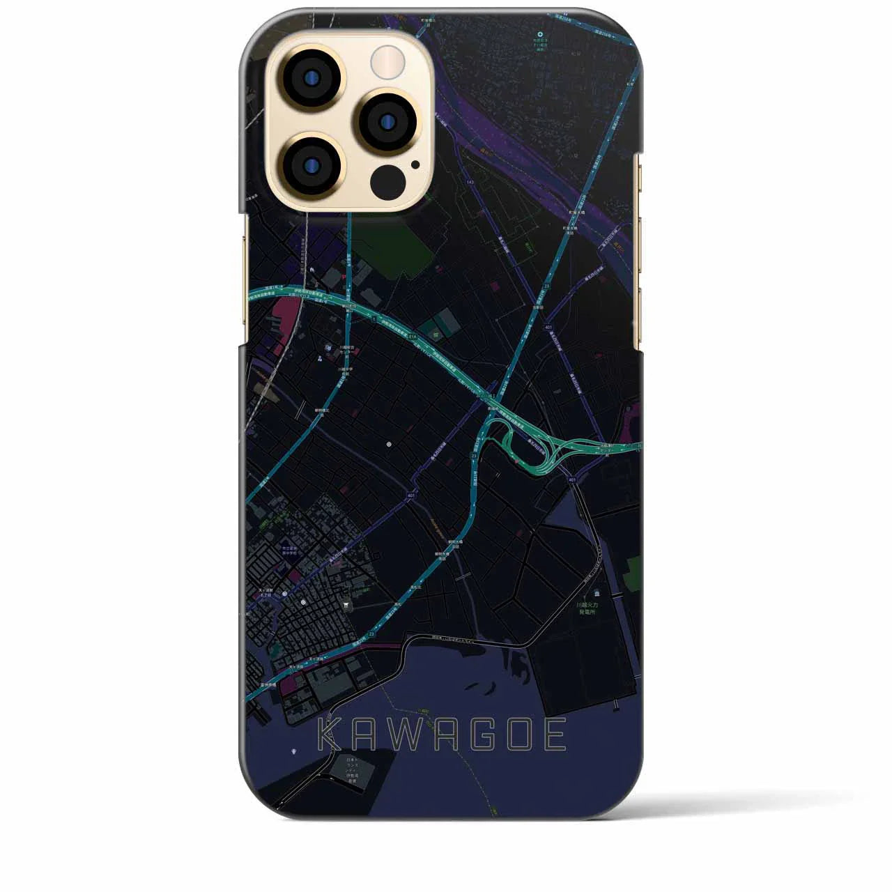 【川越(三重県)】地図柄iPhoneケース(バックカバータイプ)