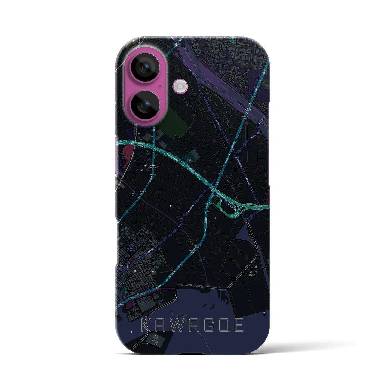 【川越(三重県)】地図柄iPhoneケース(バックカバータイプ)