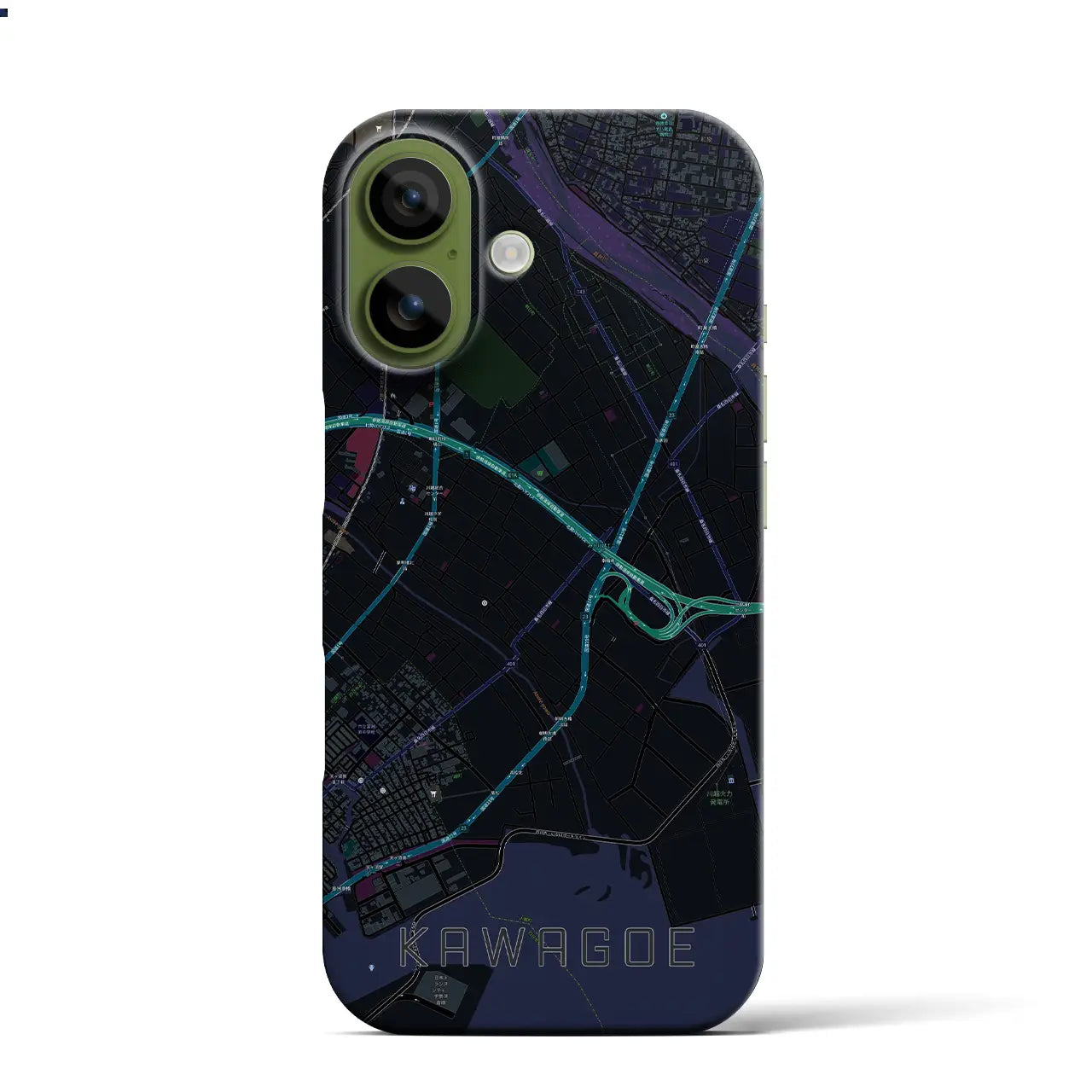 【川越(三重県)】地図柄iPhoneケース(バックカバータイプ)