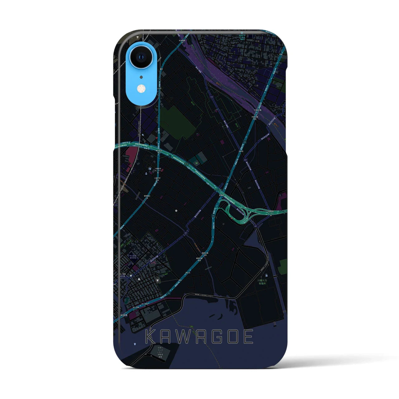 【川越(三重県)】地図柄iPhoneケース(バックカバータイプ)