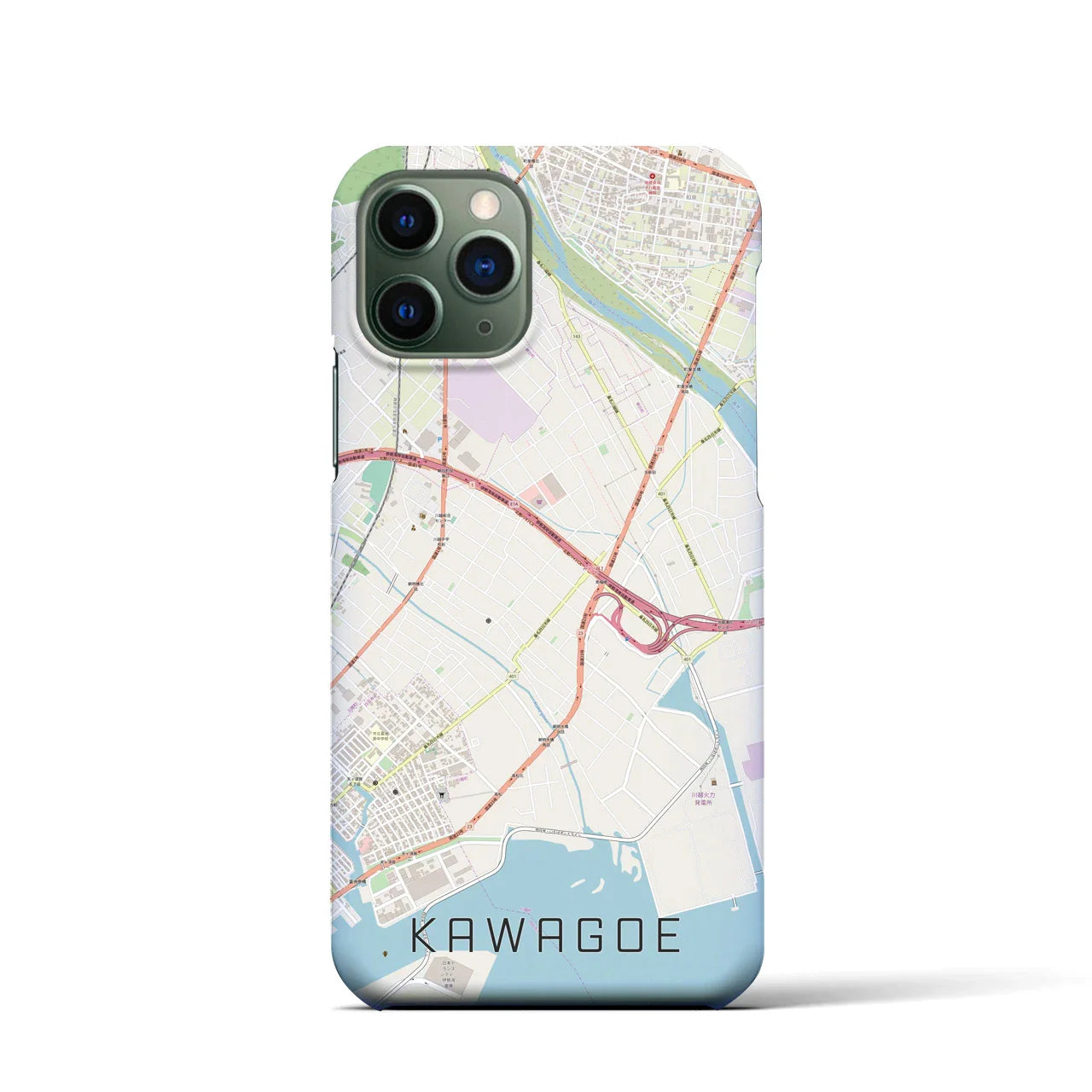 【川越(三重県)】地図柄iPhoneケース(バックカバータイプ)