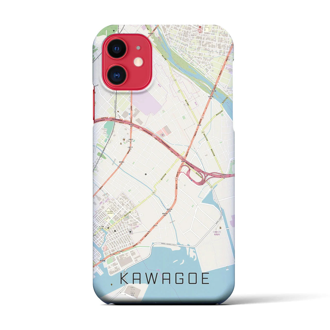 【川越(三重県)】地図柄iPhoneケース(バックカバータイプ)