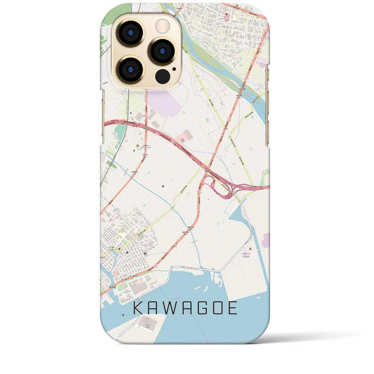 【川越(三重県)】地図柄iPhoneケース(バックカバータイプ)