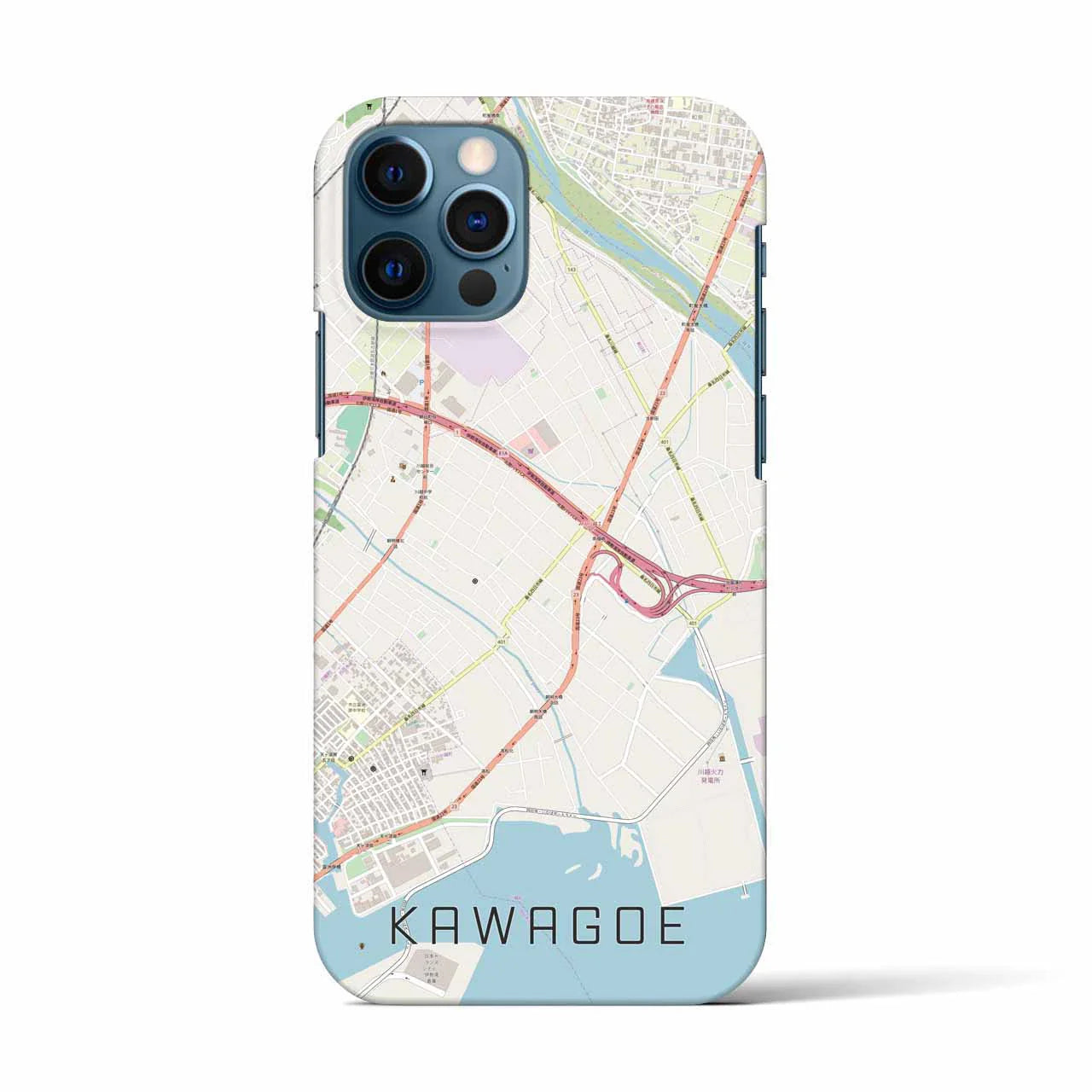 【川越(三重県)】地図柄iPhoneケース(バックカバータイプ)