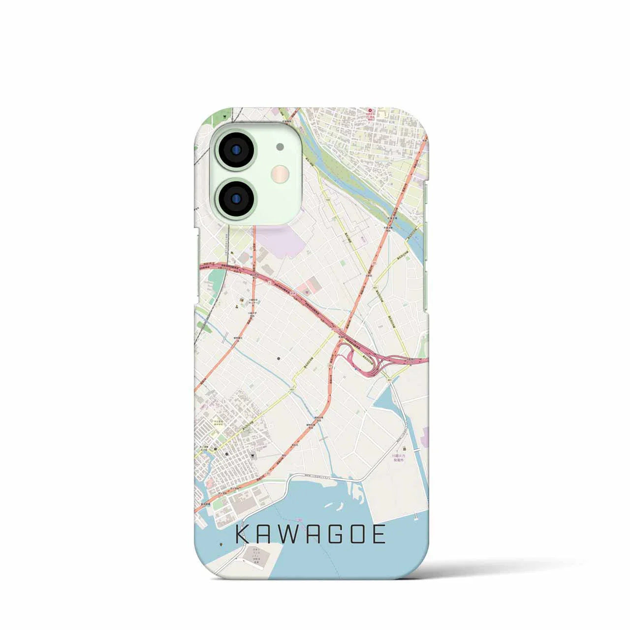 【川越(三重県)】地図柄iPhoneケース(バックカバータイプ)