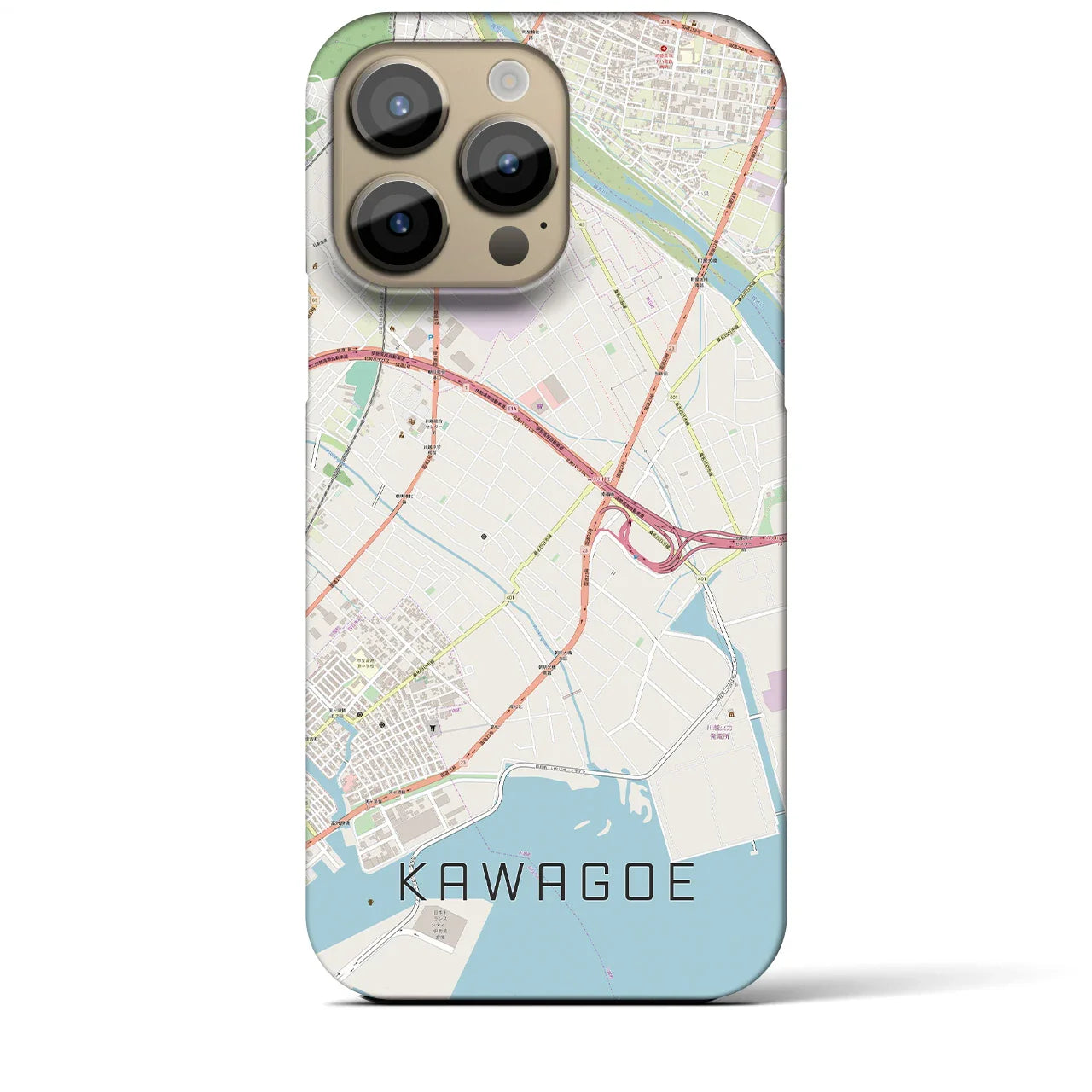 【川越(三重県)】地図柄iPhoneケース(バックカバータイプ)