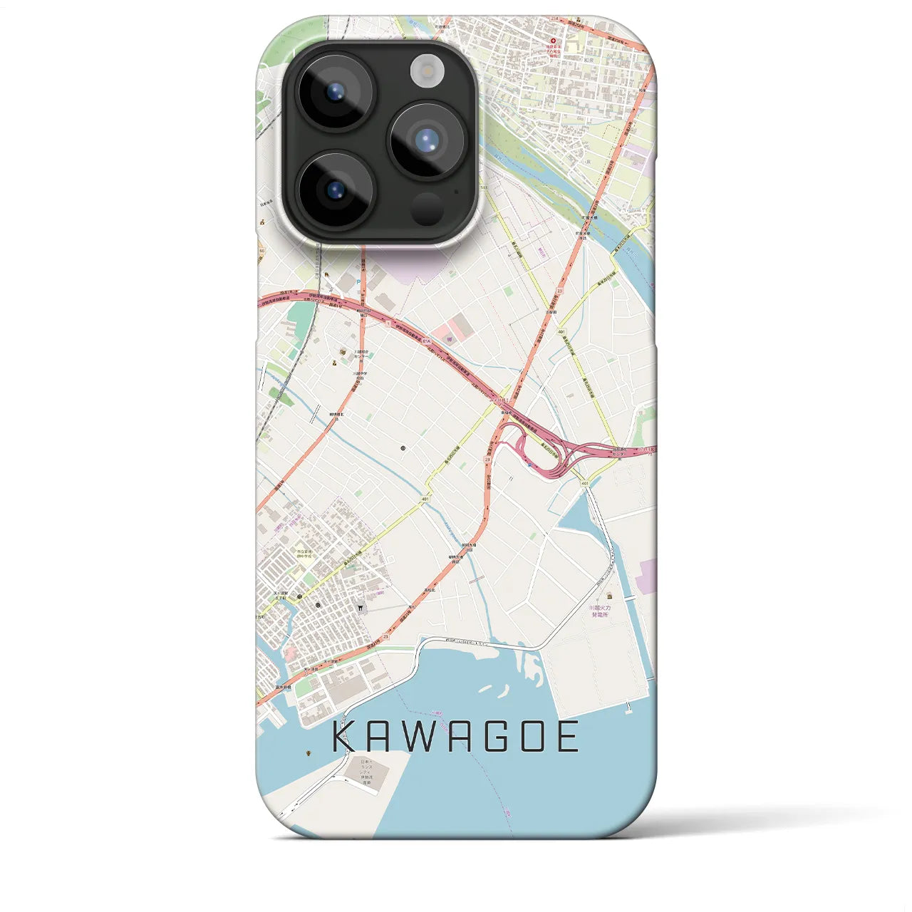 【川越(三重県)】地図柄iPhoneケース(バックカバータイプ)