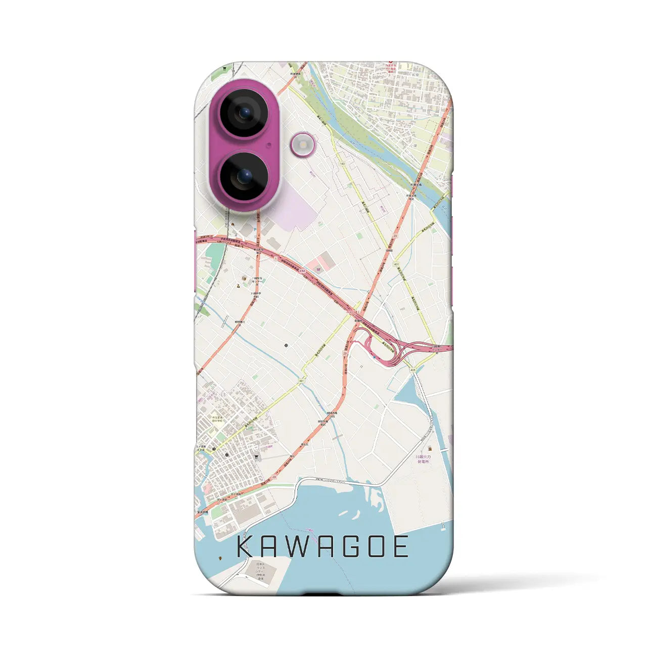 【川越(三重県)】地図柄iPhoneケース(バックカバータイプ)