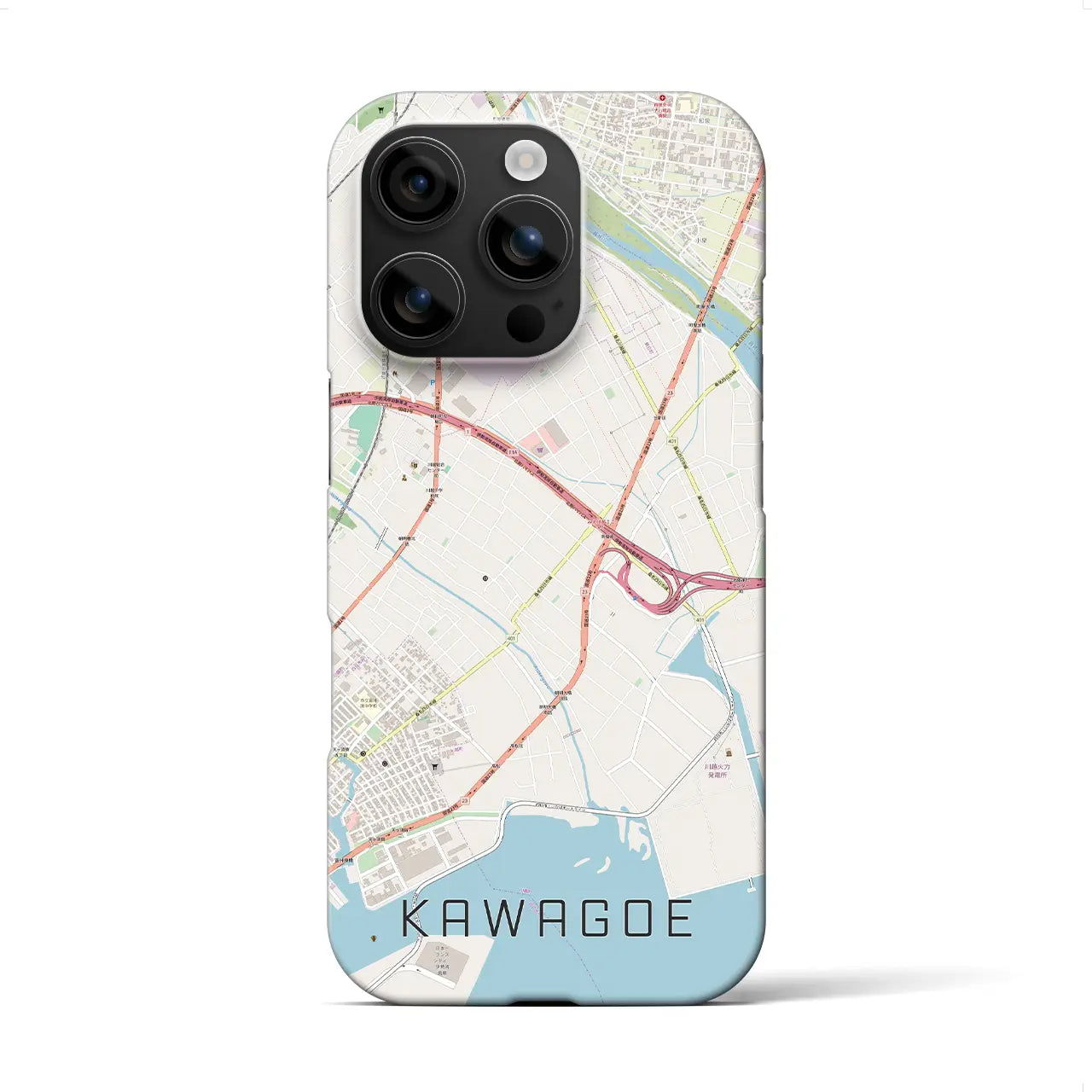 【川越(三重県)】地図柄iPhoneケース(バックカバータイプ)