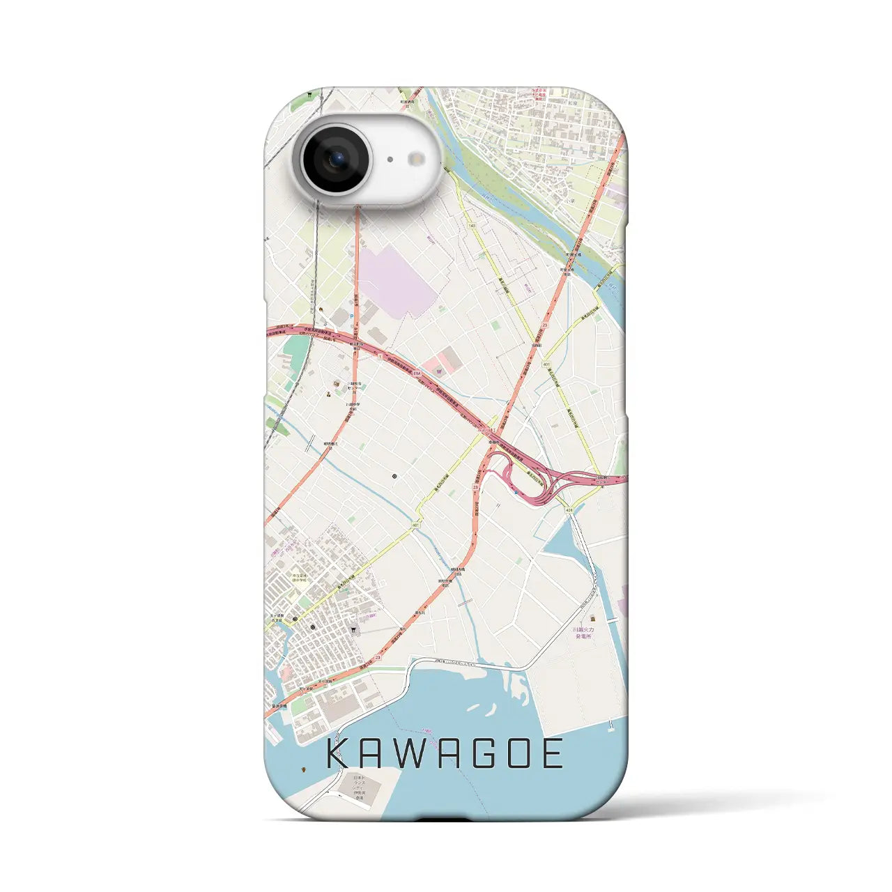 【川越(三重県)】地図柄iPhoneケース(バックカバータイプ)