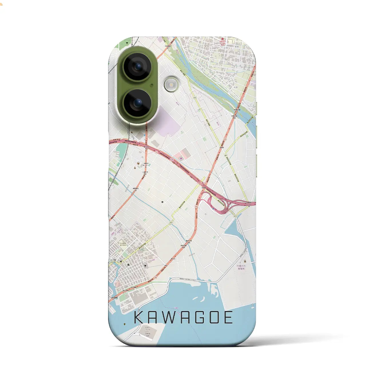 【川越(三重県)】地図柄iPhoneケース(バックカバータイプ)