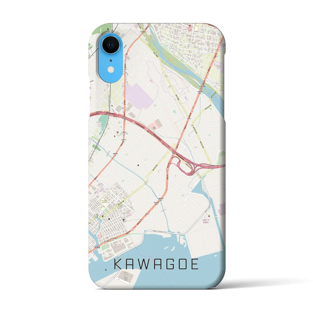 【川越(三重県)】地図柄iPhoneケース(バックカバータイプ)