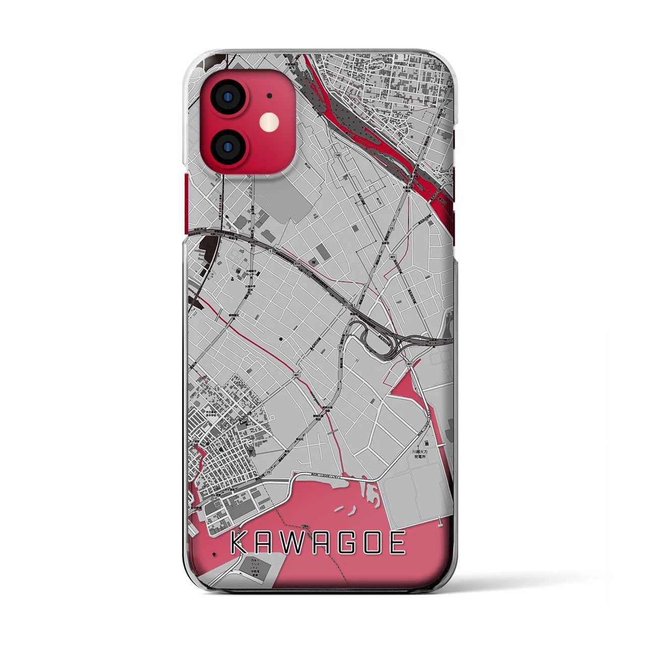 【川越(三重県)】地図柄iPhoneケース(クリアタイプ)
