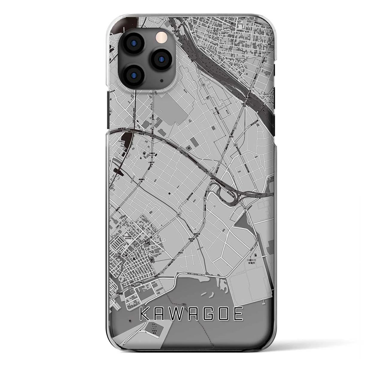 【川越(三重県)】地図柄iPhoneケース(クリアタイプ)