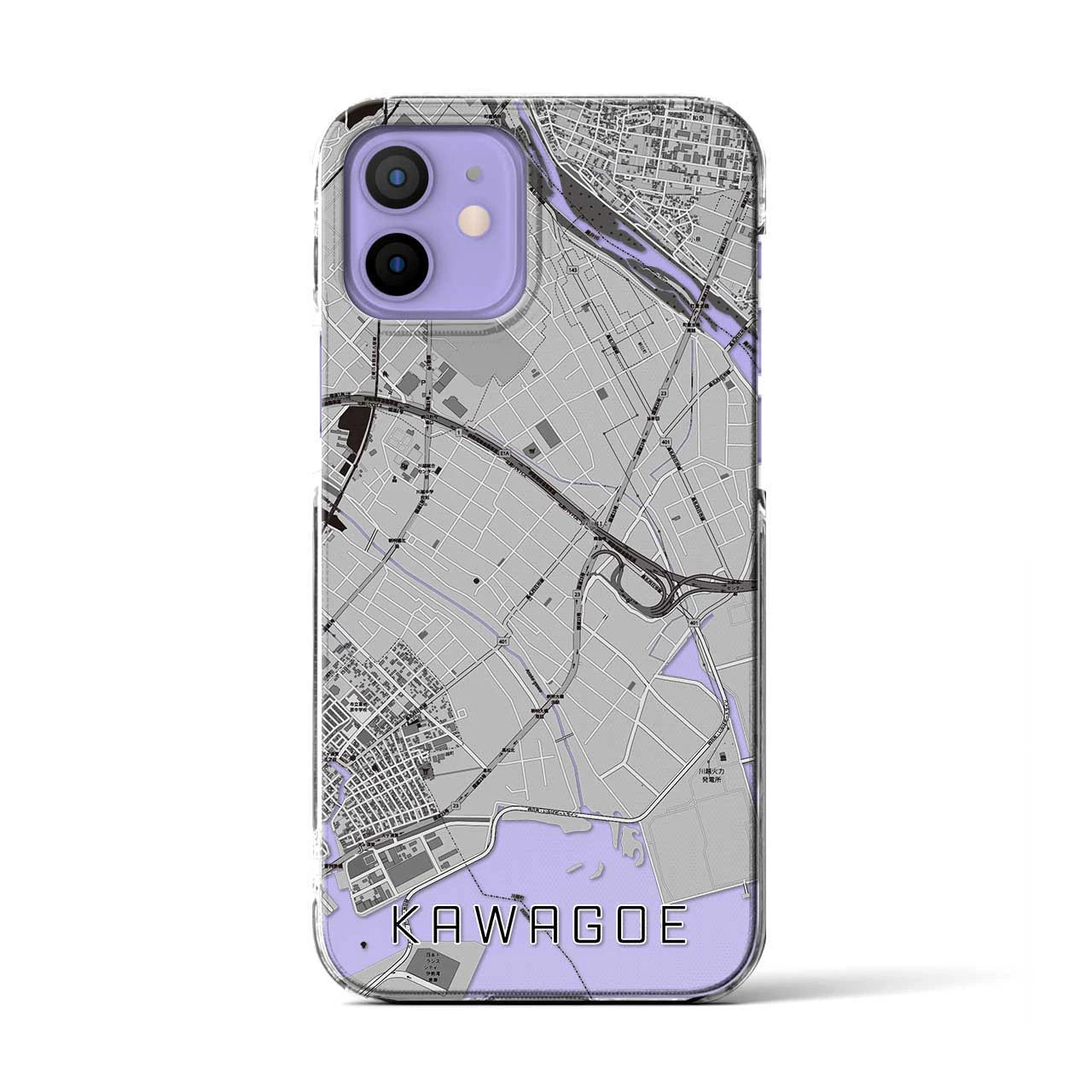 【川越(三重県)】地図柄iPhoneケース(クリアタイプ)