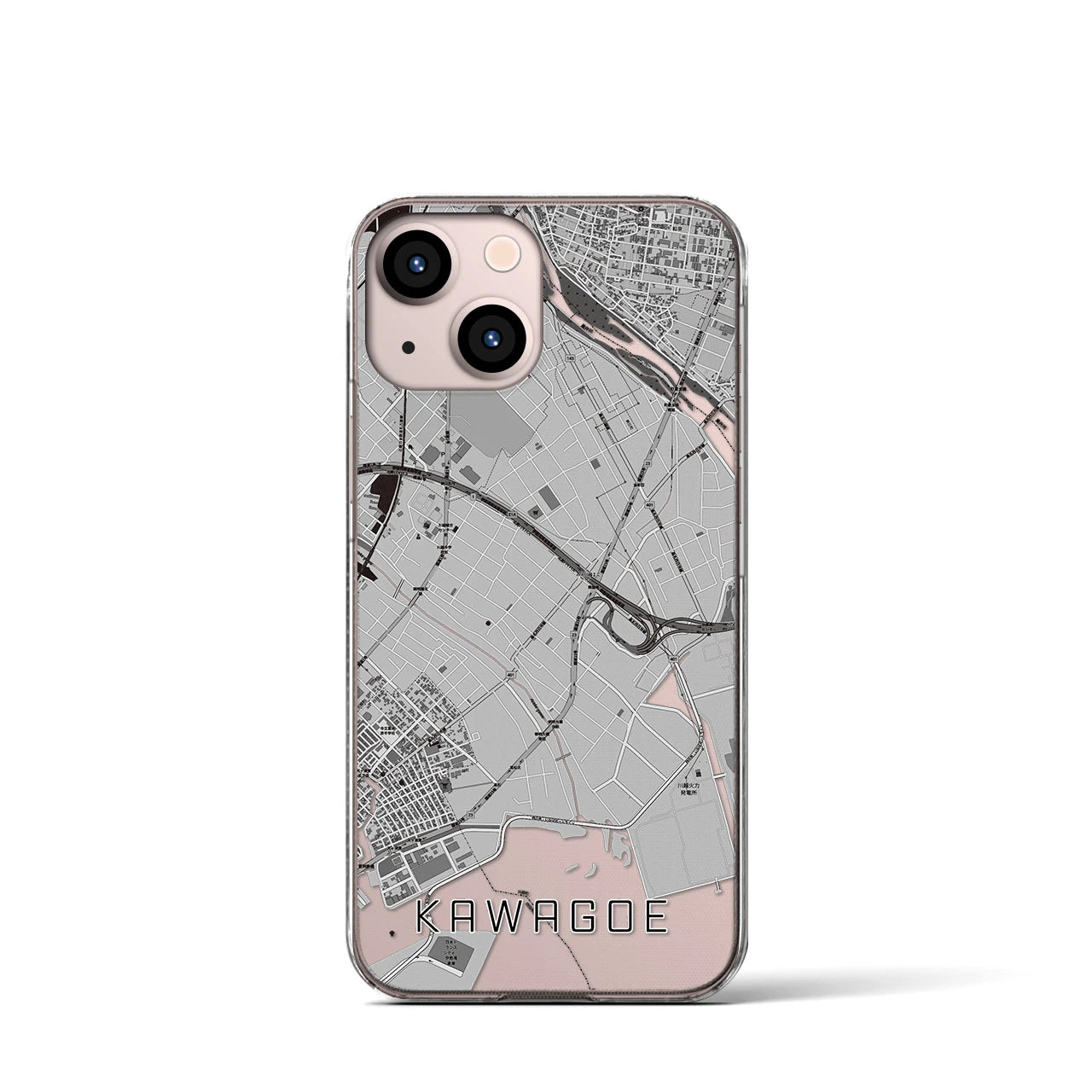 【川越(三重県)】地図柄iPhoneケース(クリアタイプ)