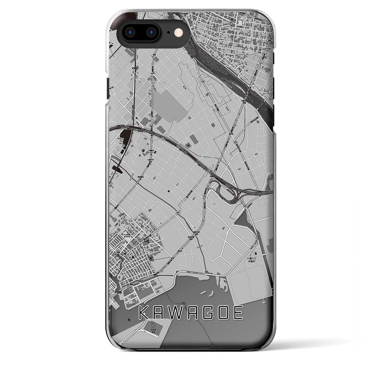 【川越(三重県)】地図柄iPhoneケース(クリアタイプ)