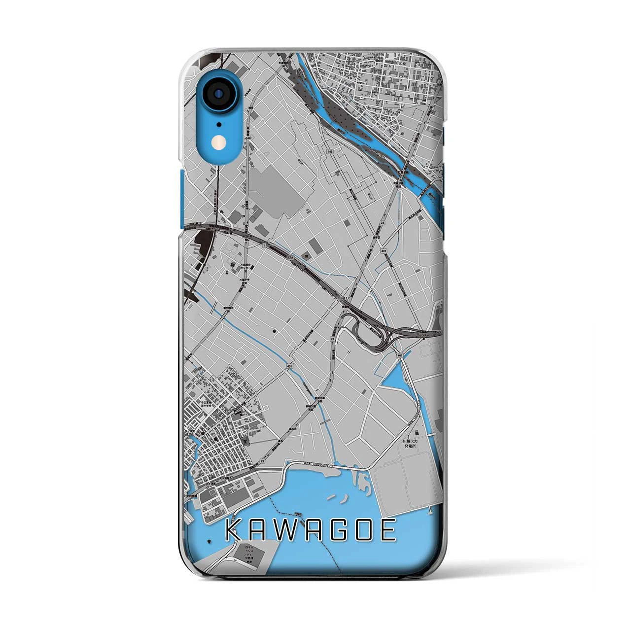 【川越(三重県)】地図柄iPhoneケース(クリアタイプ)