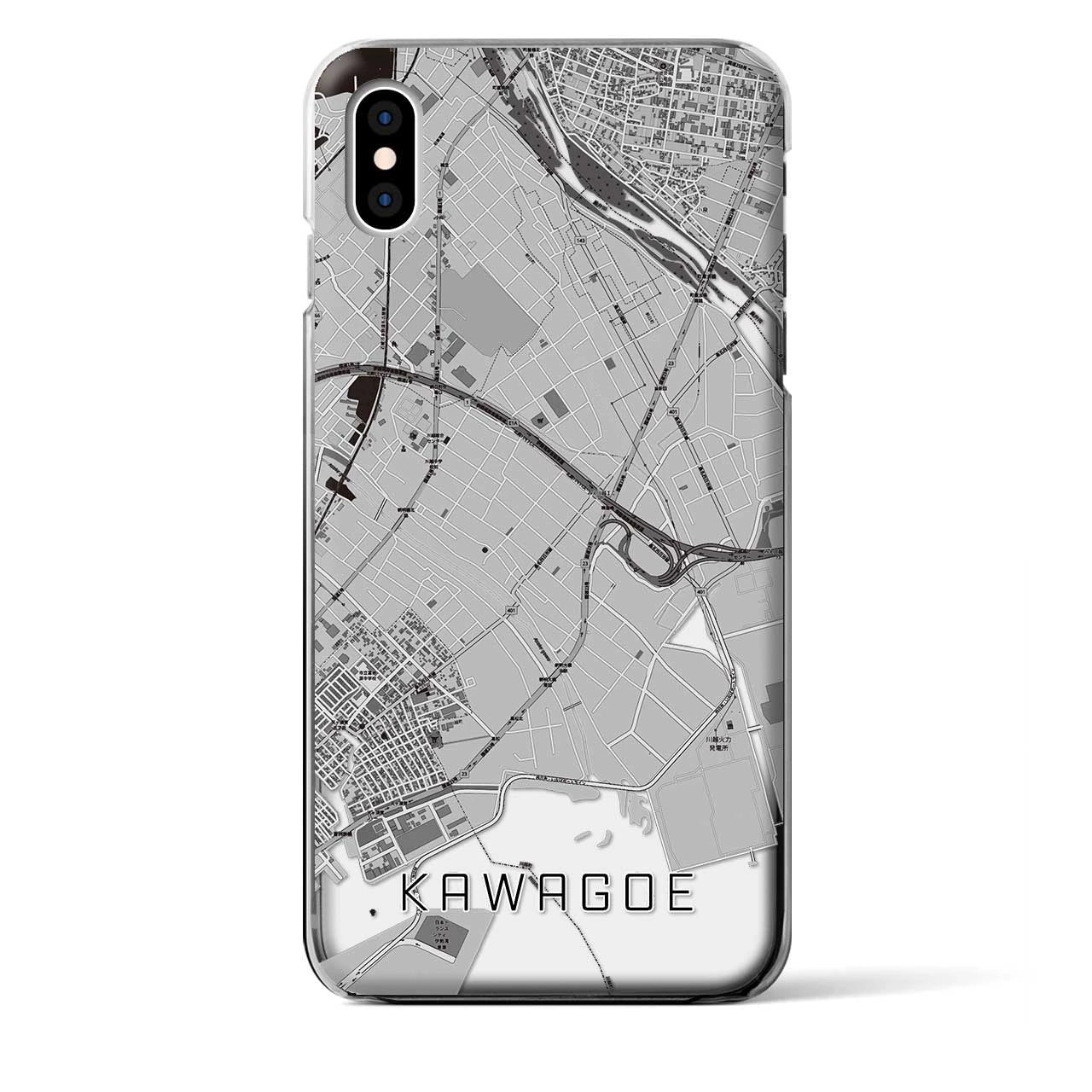 【川越(三重県)】地図柄iPhoneケース(クリアタイプ)