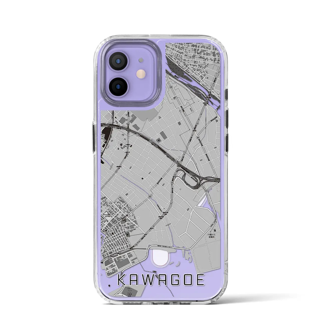 【川越(三重県)】地図柄iPhoneケース(MagSafeタイプ)