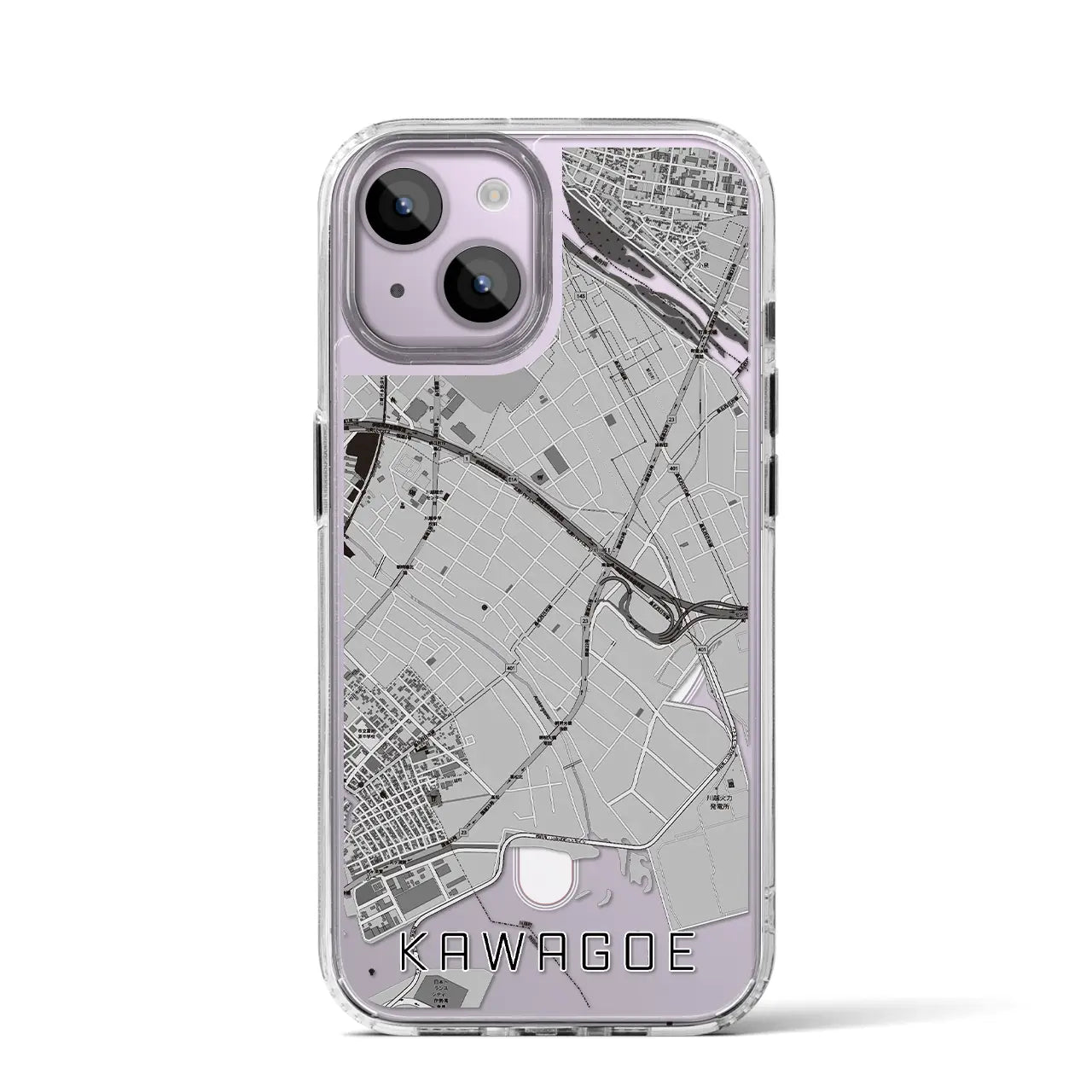 【川越(三重県)】地図柄iPhoneケース(MagSafeタイプ)