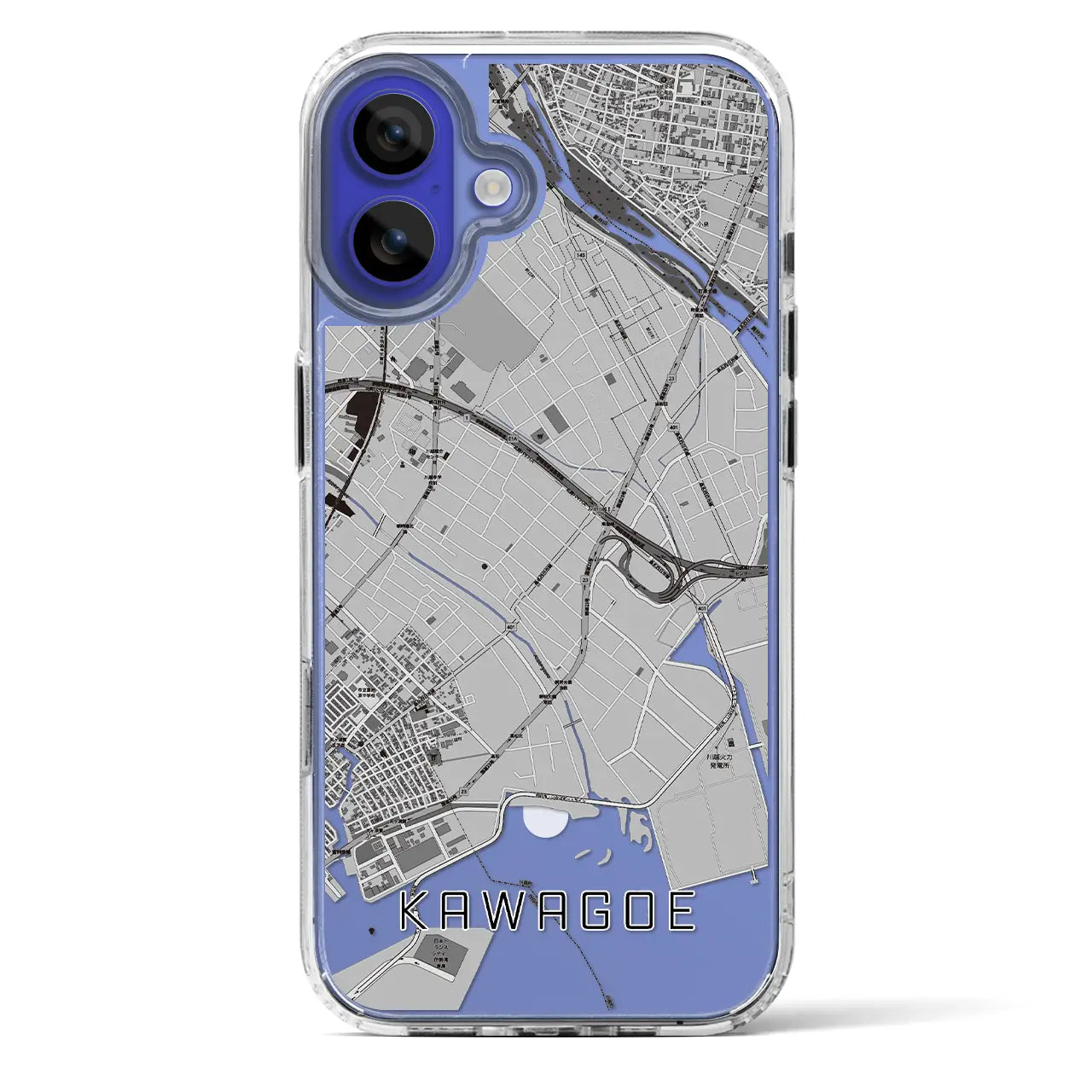 【川越(三重県)】地図柄iPhoneケース(MagSafeタイプ)