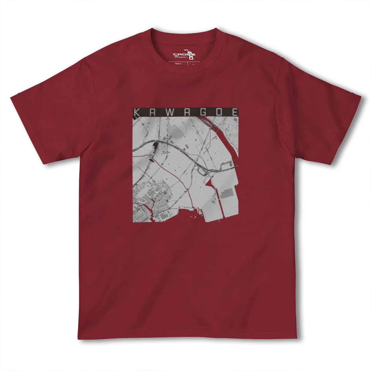【川越(三重県)(三重県)】地図柄ヘビーウェイトTシャツ