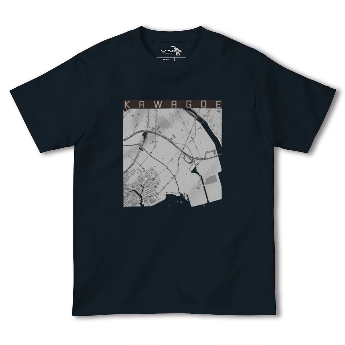 【川越(三重県)(三重県)】地図柄ヘビーウェイトTシャツ