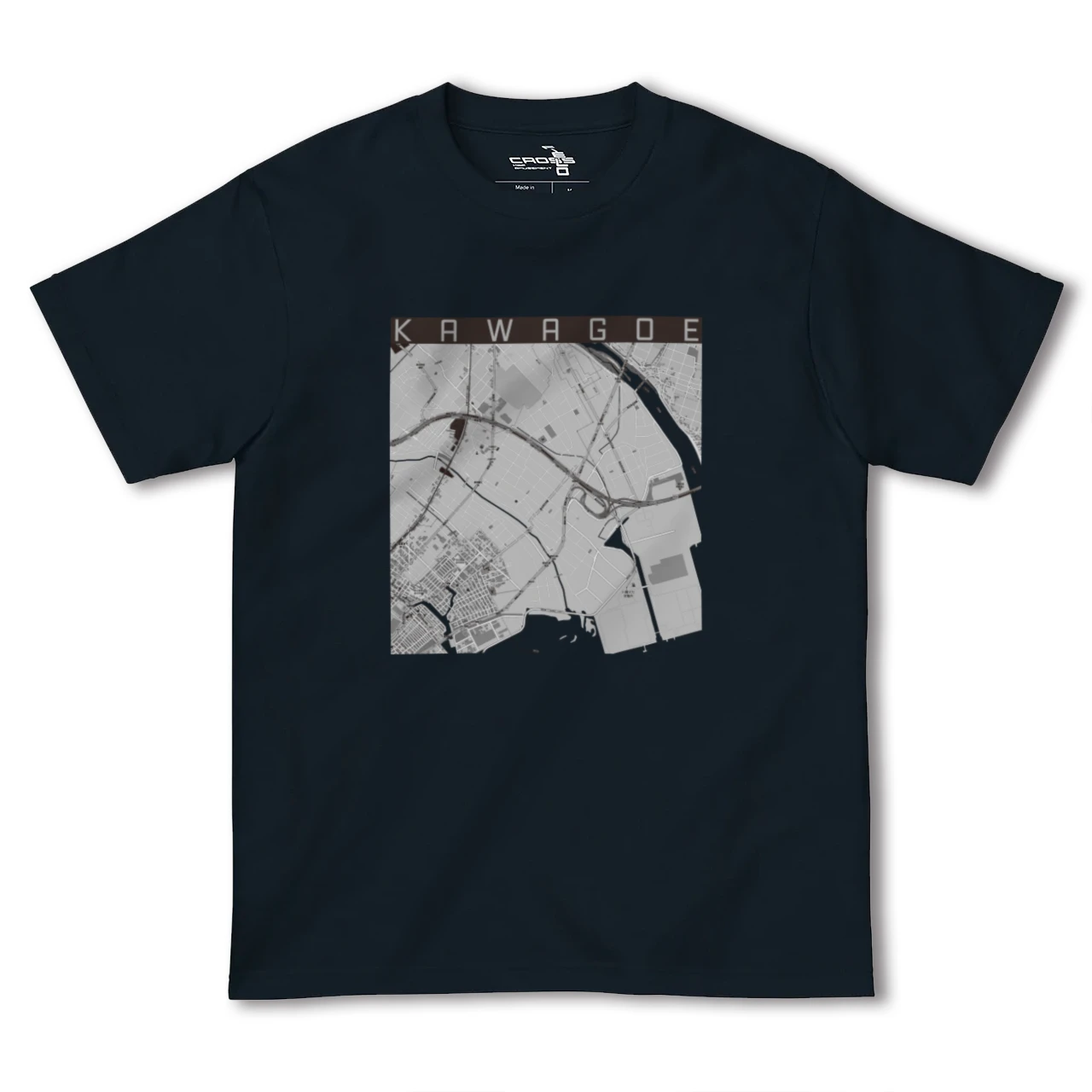 【川越(三重県)(三重県)】地図柄ヘビーウェイトTシャツ