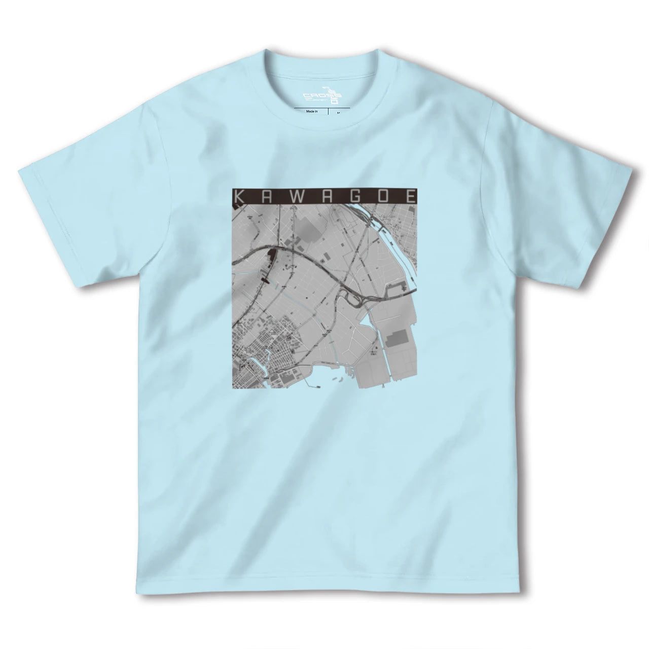 【川越(三重県)(三重県)】地図柄ヘビーウェイトTシャツ