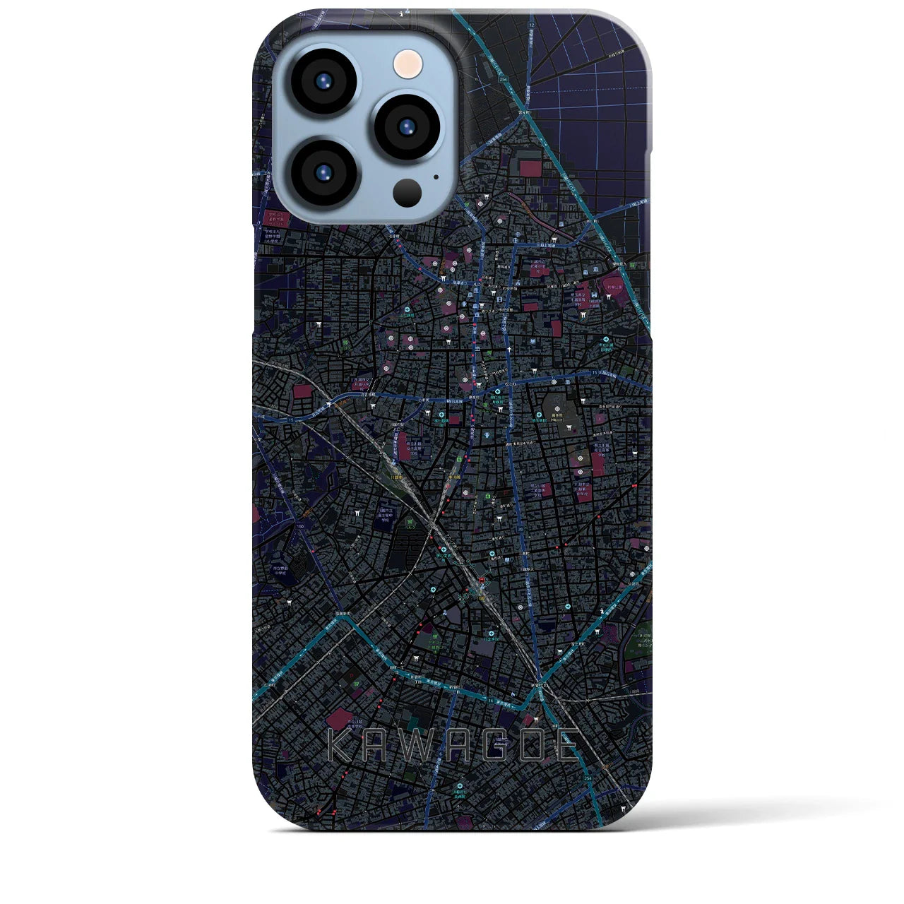 【川越(埼玉県)】地図柄iPhoneケース(バックカバータイプ)
