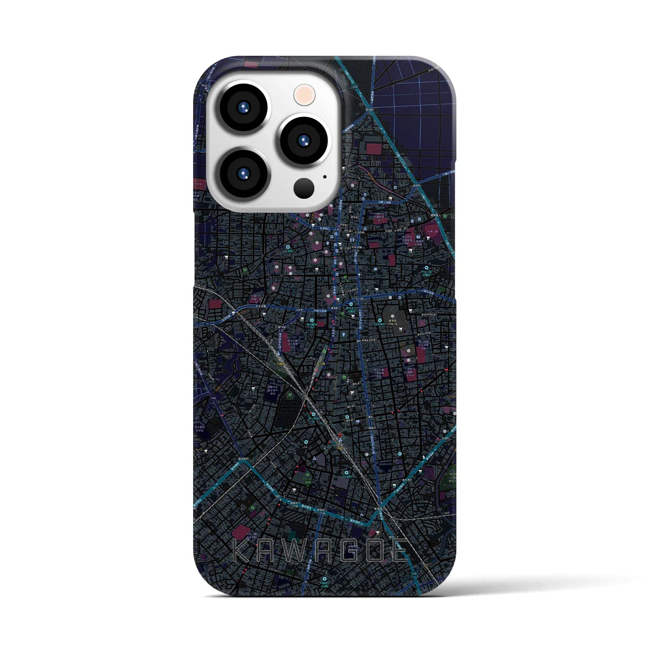【川越(埼玉県)】地図柄iPhoneケース(バックカバータイプ)